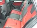 Black/Magma Red Rear Seat Photo for 2015 Audi S4 #100027495
