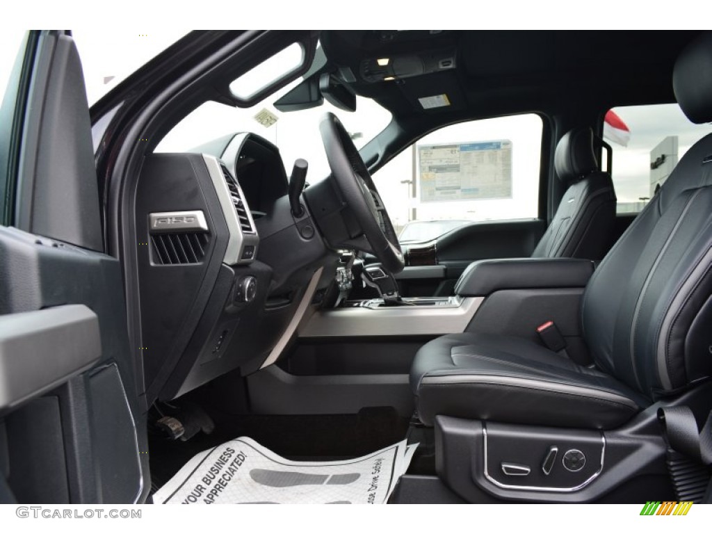 2015 Ford F150 Platinum SuperCrew 4x4 Front Seat Photo #100031513