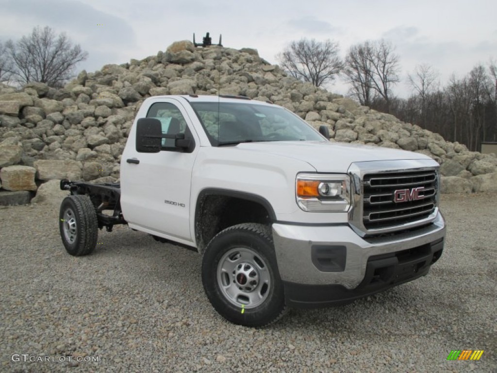 2015 Sierra 2500HD Regular Cab Chassis - Summit White / Jet Black/Dark Ash photo #1