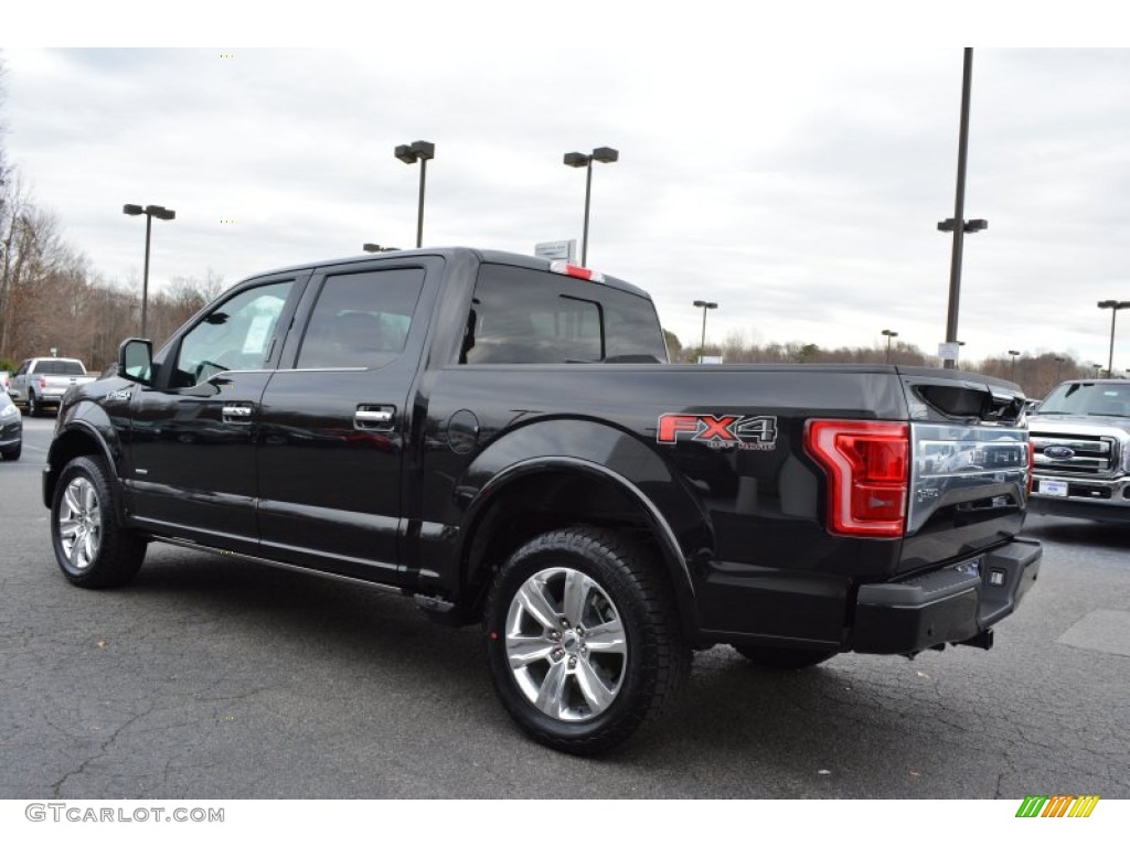 Tuxedo Black Metallic 2015 Ford F150 Platinum SuperCrew 4x4 Exterior Photo #100032311