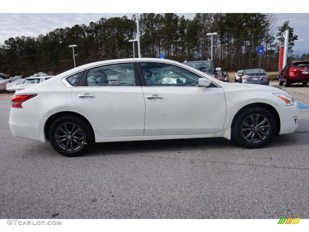 2015 Altima 2.5 S - Pearl White / Charcoal photo #6