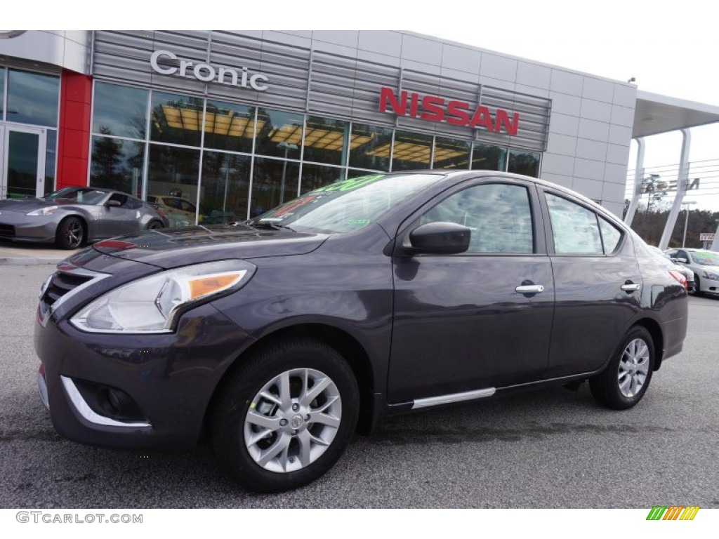 2015 Versa 1.6 SV Sedan - Amethyst Gray / Charcoal photo #1