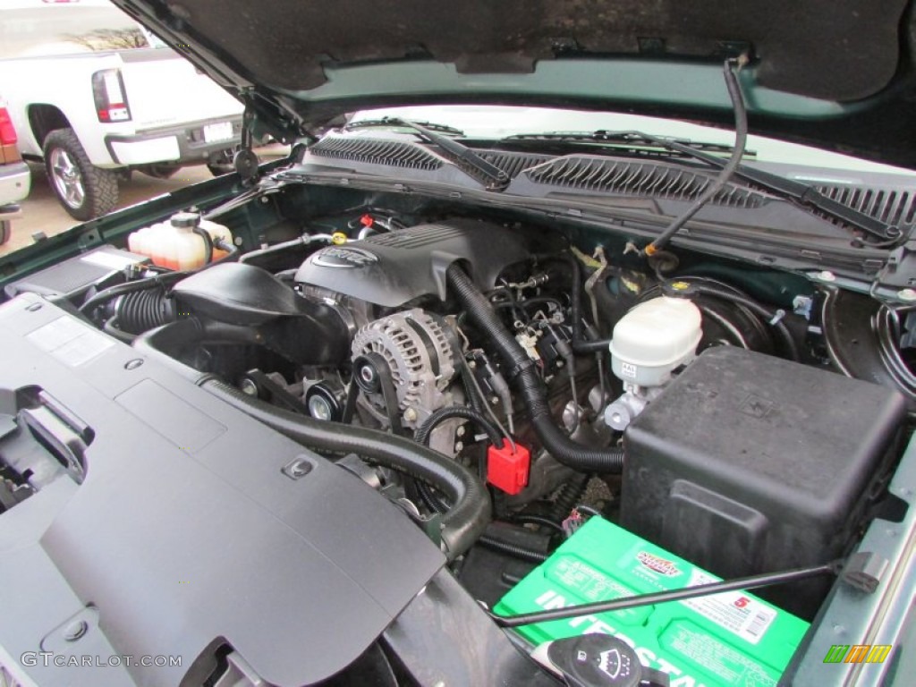 2005 Silverado 1500 LS Crew Cab - Dark Green Metallic / Tan photo #13