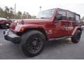 2007 Red Rock Crystal Pearl Jeep Wrangler Unlimited Sahara  photo #3