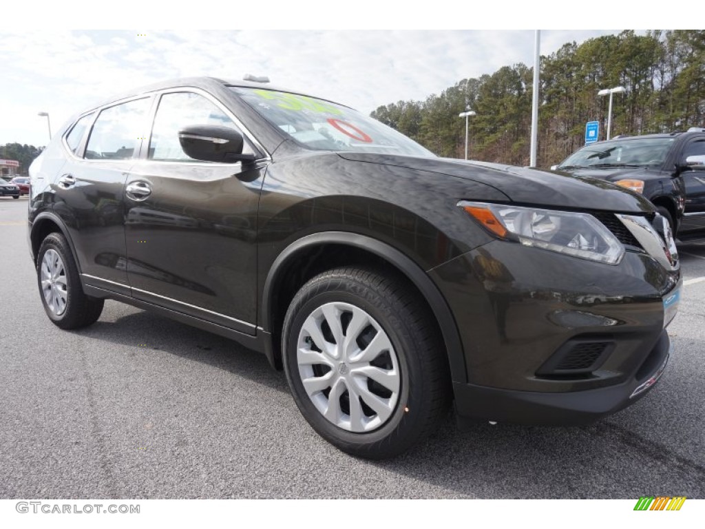 Midnight Jade 2015 Nissan Rogue S Exterior Photo #100038017