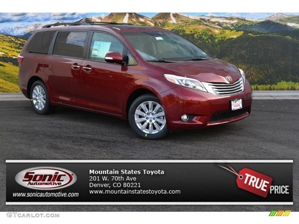 2015 Salsa Red Pearl Toyota Sienna Limited Awd 100027690