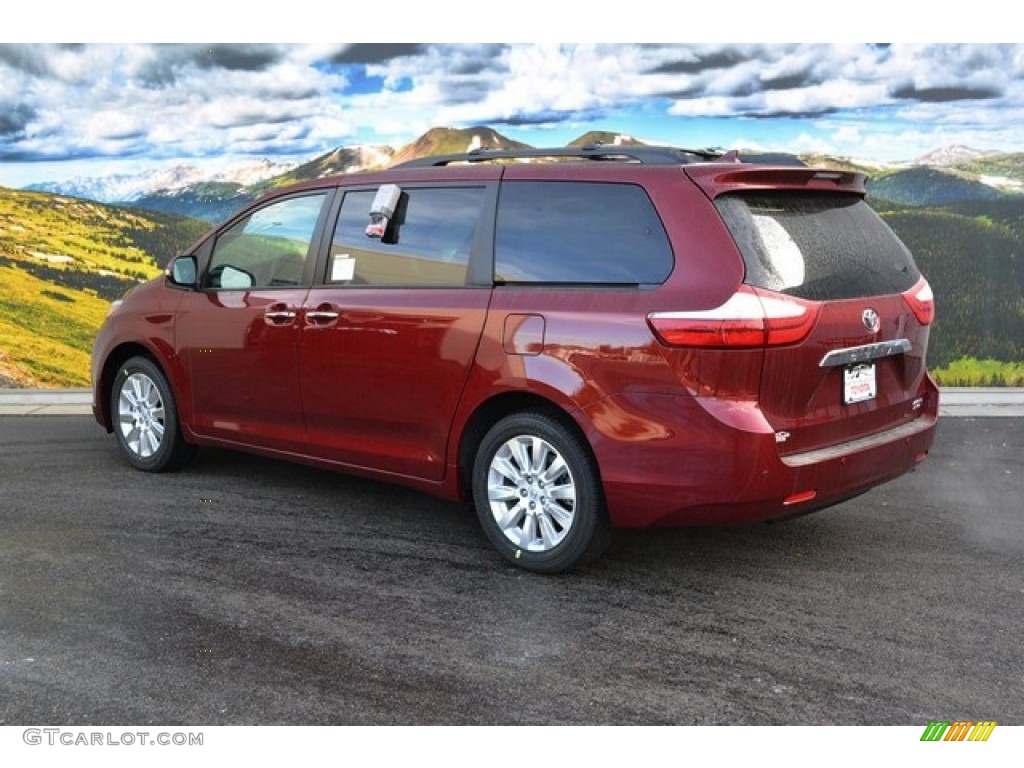 2015 Sienna Limited AWD - Salsa Red Pearl / Ash photo #3
