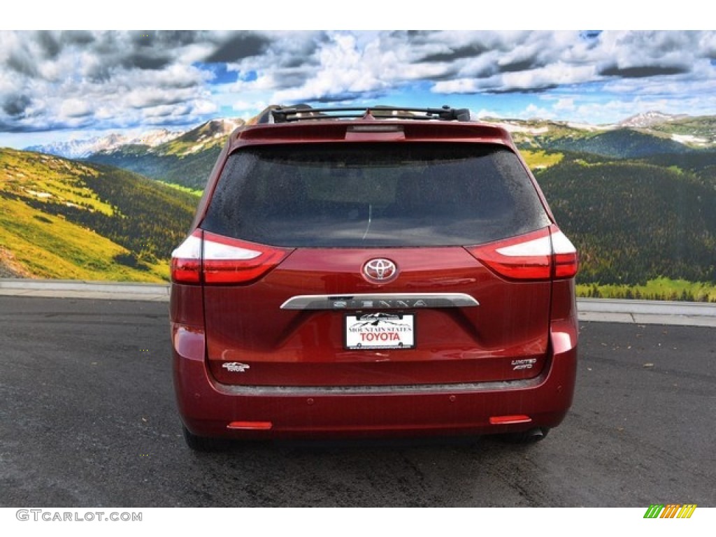 2015 Sienna Limited AWD - Salsa Red Pearl / Ash photo #4