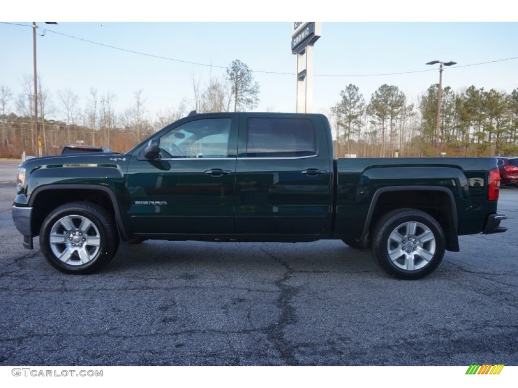 Emerald Green Metallic 2015 GMC Sierra 1500 SLE Crew Cab 4x4 Exterior Photo #100042052