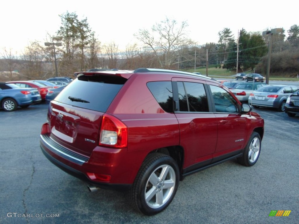 2011 Compass 2.4 Limited 4x4 - Deep Cherry Red Crystal Pearl / Dark Slate Gray/Light Pebble Beige photo #3
