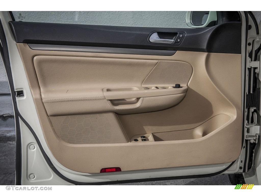 2008 Volkswagen Jetta SE Sedan Pure Beige Door Panel Photo #100048386