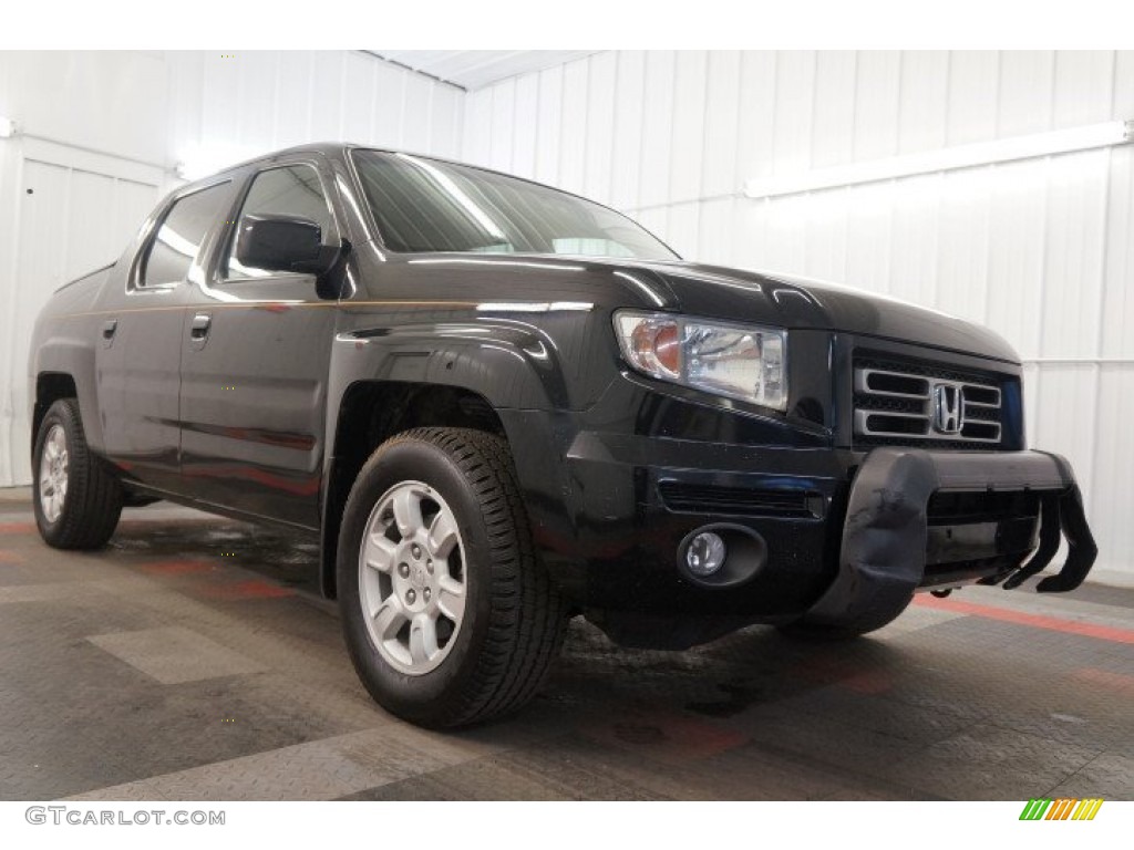 2006 Ridgeline RTS - Nighthawk Black Pearl / Beige photo #5