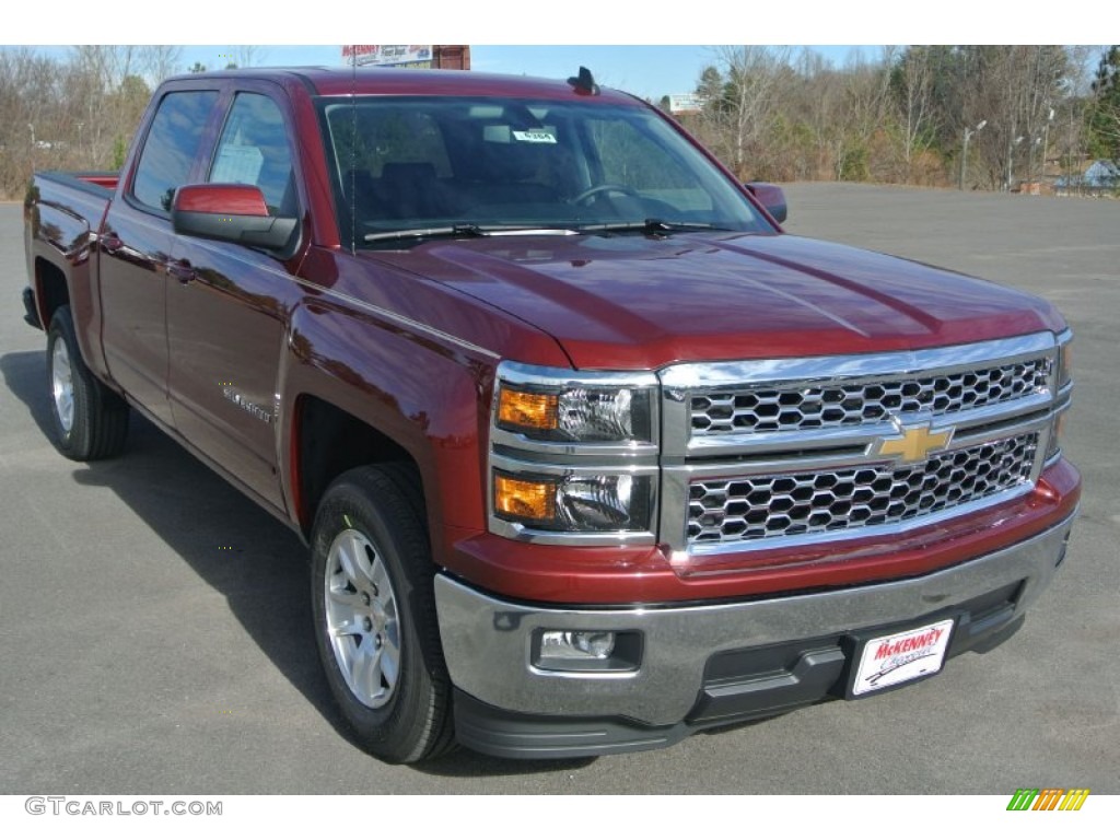 2015 Silverado 1500 LT Crew Cab - Deep Ruby Metallic / Jet Black photo #1