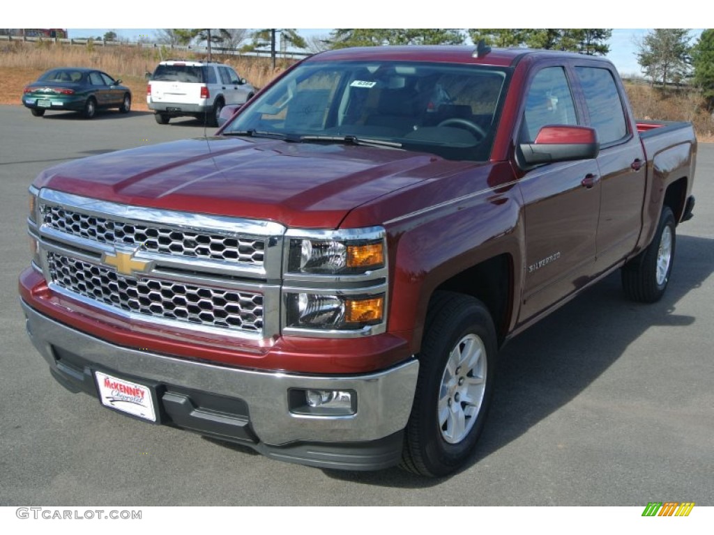 2015 Silverado 1500 LT Crew Cab - Deep Ruby Metallic / Jet Black photo #2