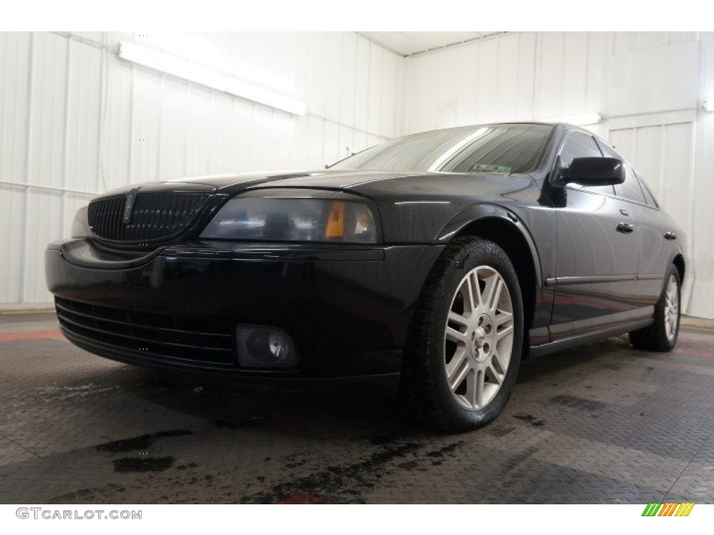 2003 LS V8 - Black / Dark Ash/Medium Ash photo #3
