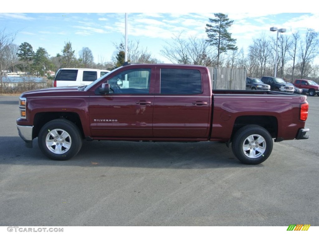 2015 Silverado 1500 LT Crew Cab - Deep Ruby Metallic / Jet Black photo #3