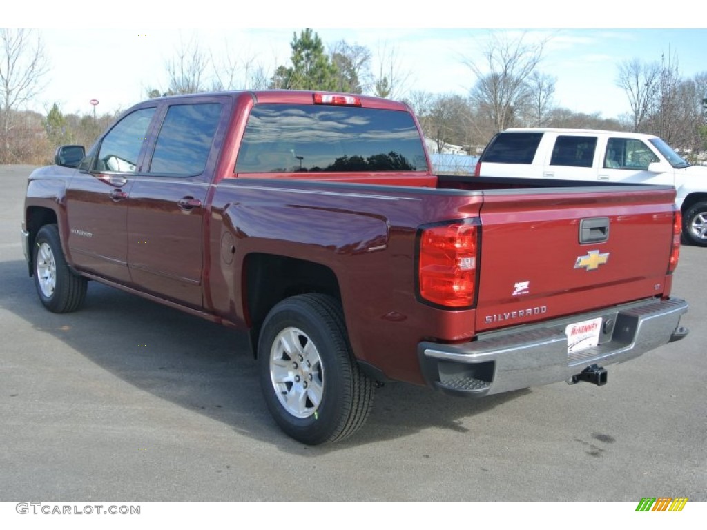2015 Silverado 1500 LT Crew Cab - Deep Ruby Metallic / Jet Black photo #4
