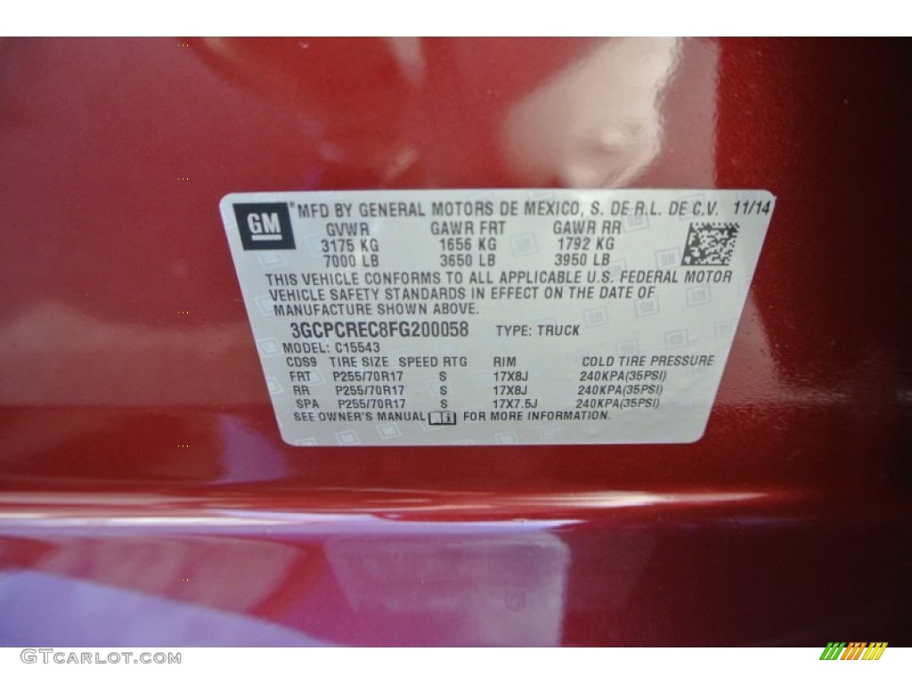 2015 Silverado 1500 LT Crew Cab - Deep Ruby Metallic / Jet Black photo #7