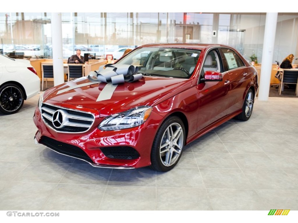 designo Cardinal Red Metallic 2015 Mercedes-Benz E 350 4Matic Sedan Exterior Photo #100058621