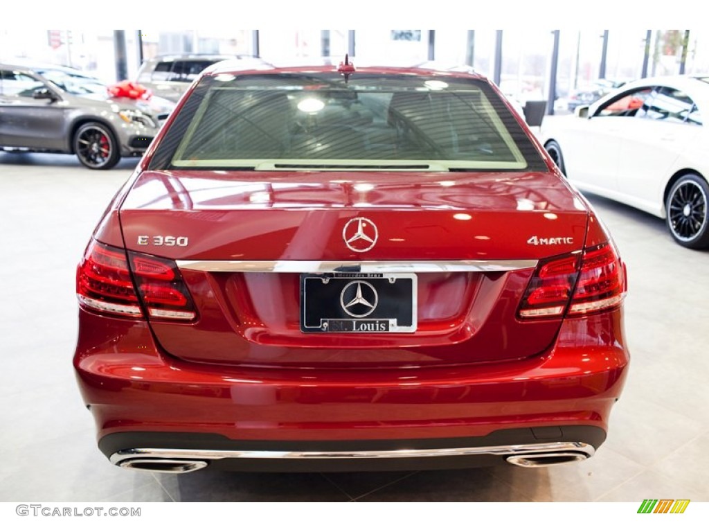 2015 E 350 4Matic Sedan - designo Cardinal Red Metallic / Silk Beige/Espresso Brown photo #6