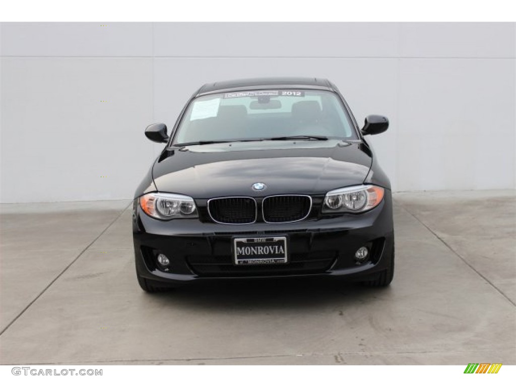 2012 1 Series 128i Coupe - Jet Black / Black photo #7