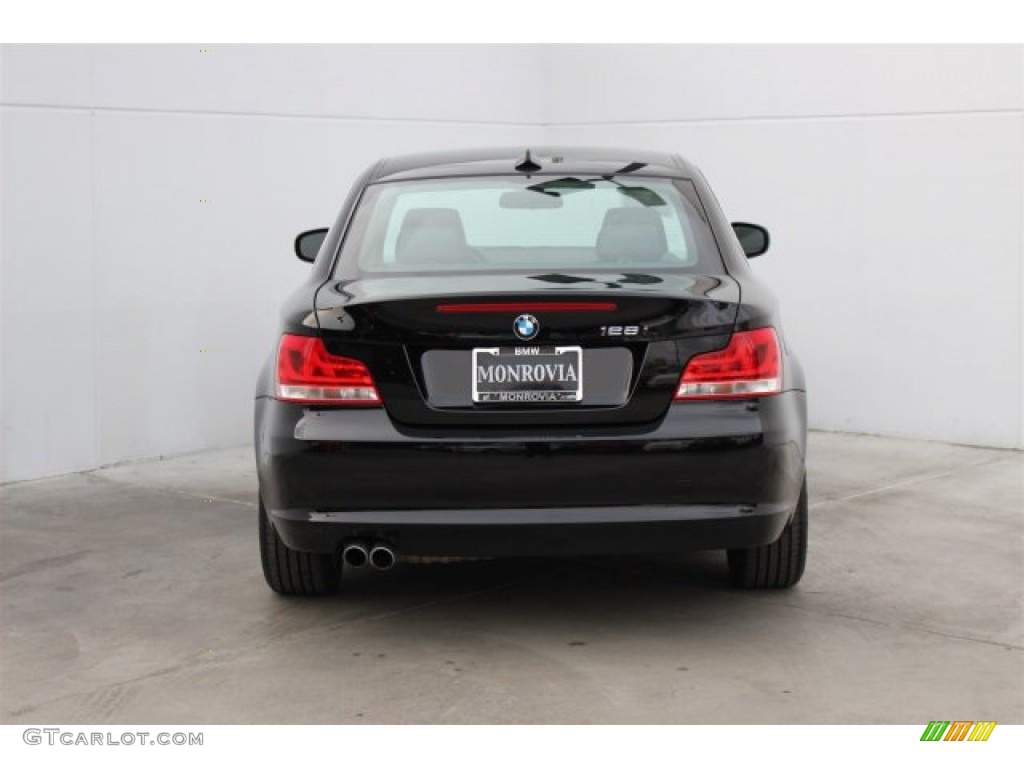 2012 1 Series 128i Coupe - Jet Black / Black photo #8