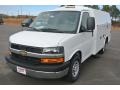 Summit White - Express Cutaway 3500 Utility Van Photo No. 2