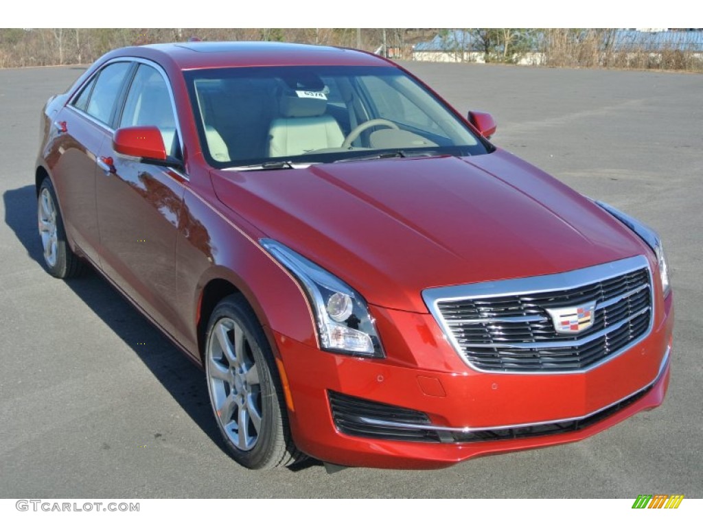 Red Obsession Tintcoat 2015 Cadillac ATS 2.5 Luxury Sedan Exterior Photo #100062032