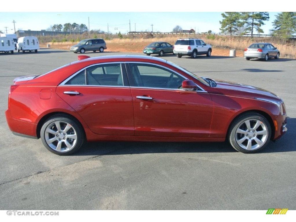 Red Obsession Tintcoat 2015 Cadillac ATS 2.5 Luxury Sedan Exterior Photo #100062116