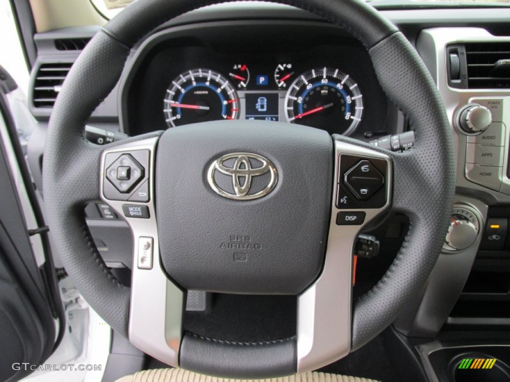 2015 Toyota 4Runner SR5 Sand Beige Steering Wheel Photo #100066238