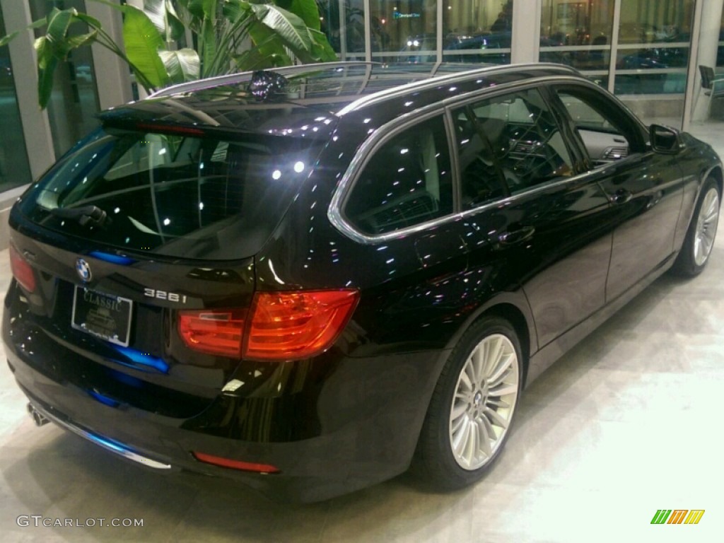 2015 3 Series 328i xDrive Sports Wagon - Black Sapphire Metallic / Black photo #2