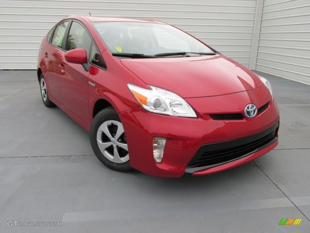 Barcelona Red Metallic 2015 Toyota Prius Two Hybrid Exterior Photo #100066607