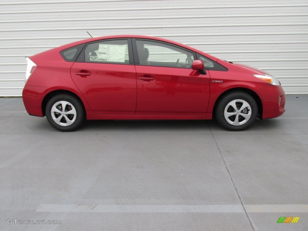 Barcelona Red Metallic 2015 Toyota Prius Two Hybrid Exterior Photo #100066616