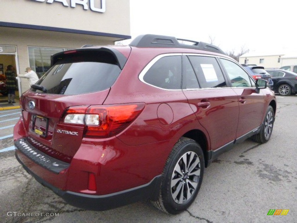 2015 Outback 2.5i Limited - Venetian Red Pearl / Warm Ivory photo #3