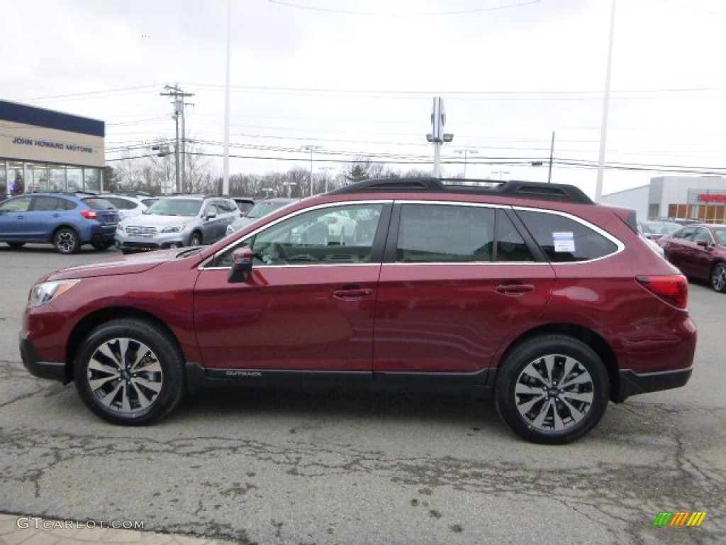 2015 Outback 2.5i Limited - Venetian Red Pearl / Warm Ivory photo #6