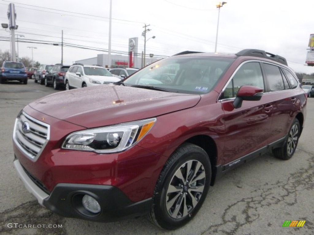 2015 Outback 2.5i Limited - Venetian Red Pearl / Warm Ivory photo #7