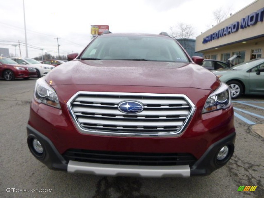 2015 Outback 2.5i Limited - Venetian Red Pearl / Warm Ivory photo #9