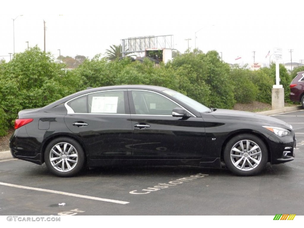 Black Obsidian 2014 Infiniti Q 50 3.7 Premium Exterior Photo #100080727
