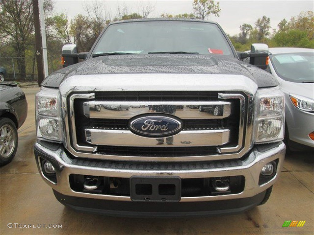 2015 F250 Super Duty Lariat Crew Cab 4x4 - Tuxedo Black / Black photo #5