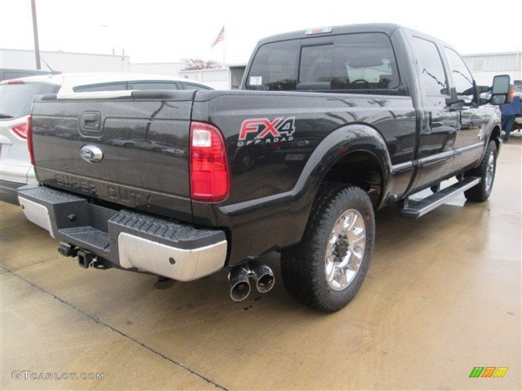 2015 F250 Super Duty Lariat Crew Cab 4x4 - Tuxedo Black / Black photo #13