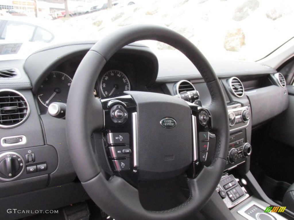 2015 Land Rover LR4 HSE Luxury Ebony/Cirrus Steering Wheel Photo #100083184