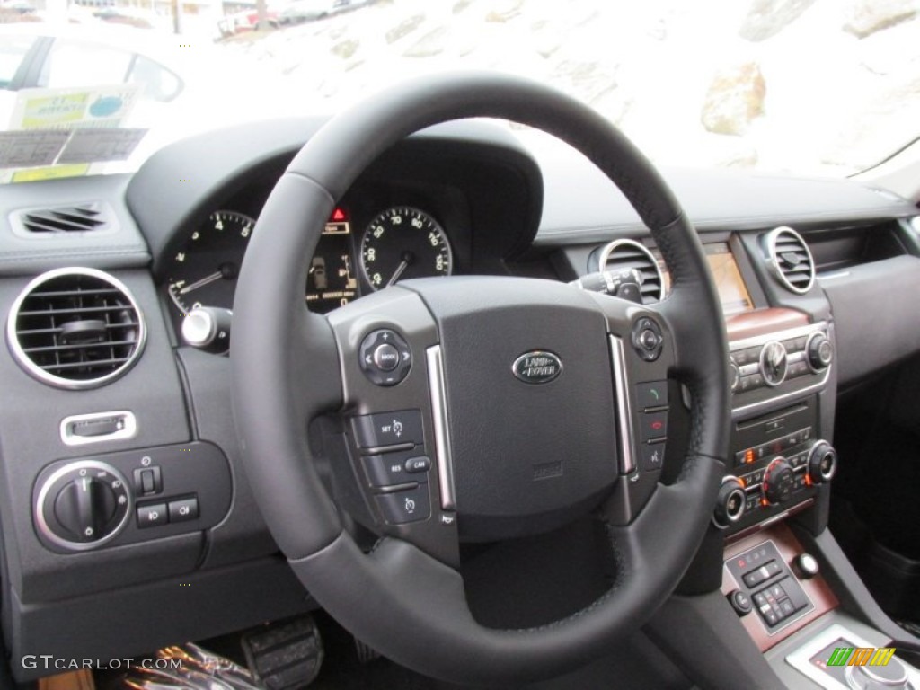 2015 Land Rover LR4 HSE Ebony Steering Wheel Photo #100084441