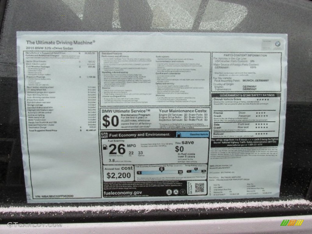 2015 3 Series 328i xDrive Sedan - Orion Silver Metallic / Black photo #10