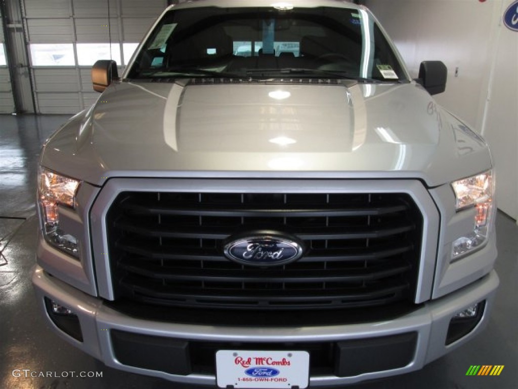 2015 F150 XLT SuperCrew - Ingot Silver Metallic / Black photo #2