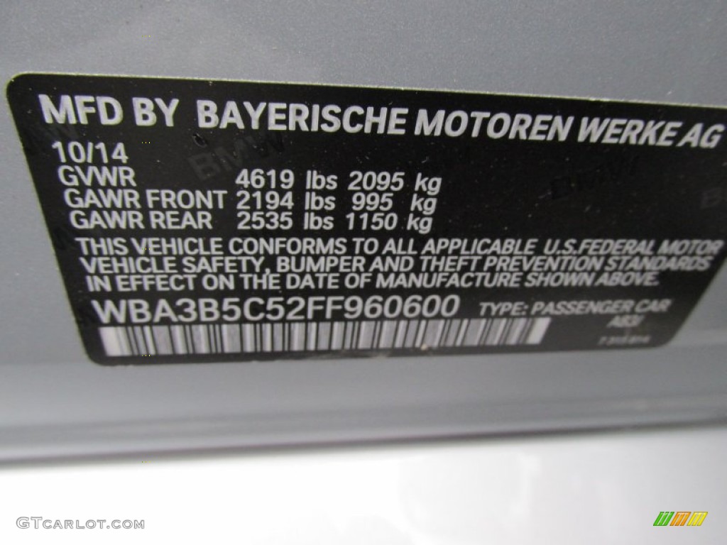 2015 3 Series 328i xDrive Sedan - Orion Silver Metallic / Black photo #19