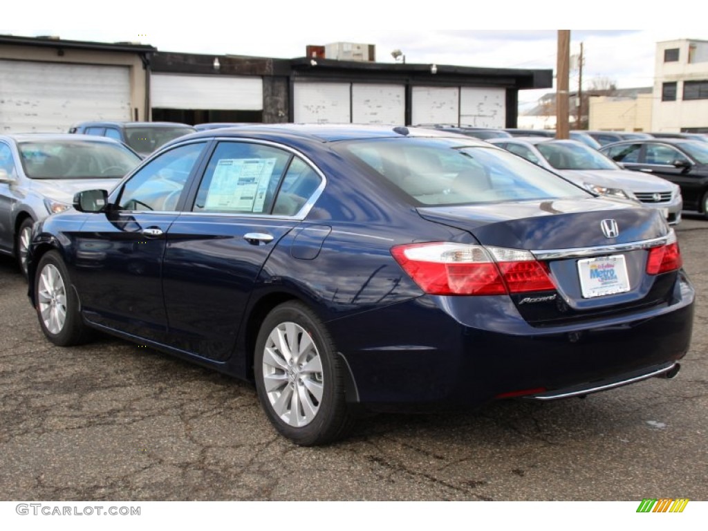 2015 Accord EX-L Sedan - Obsidian Blue Pearl / Gray photo #2