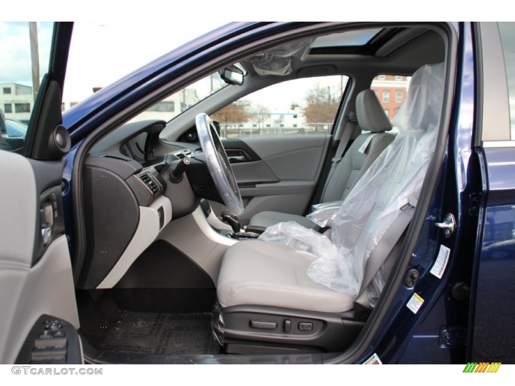 2015 Accord EX-L Sedan - Obsidian Blue Pearl / Gray photo #3
