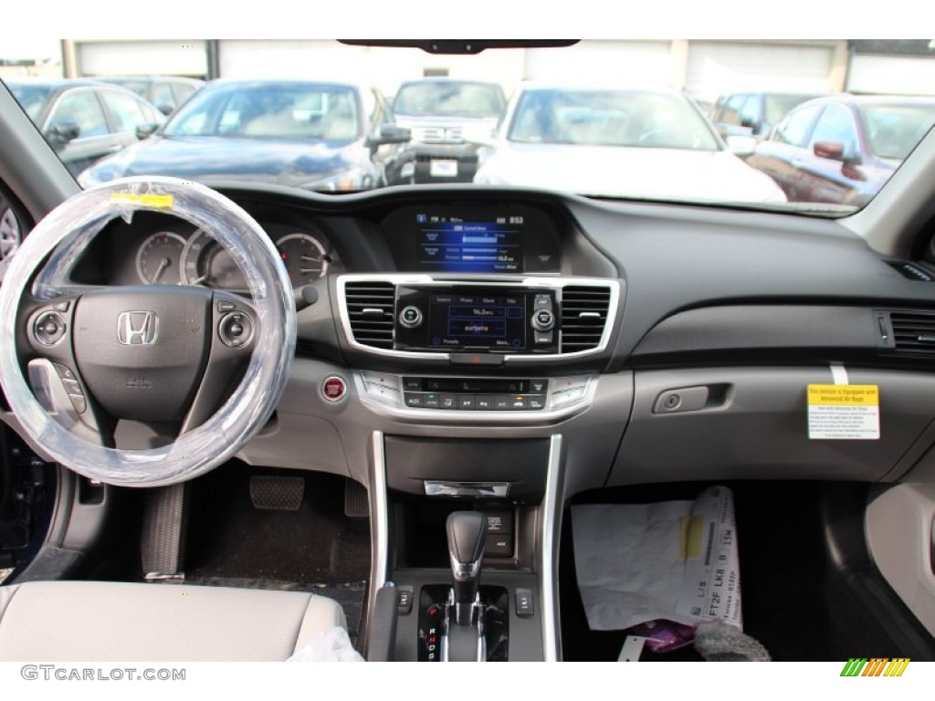 2015 Accord EX-L Sedan - Obsidian Blue Pearl / Gray photo #4