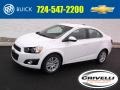 2015 Summit White Chevrolet Sonic LT Sedan  photo #1