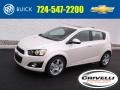 2015 White Diamond Tricoat Chevrolet Sonic LTZ Hatchback  photo #1